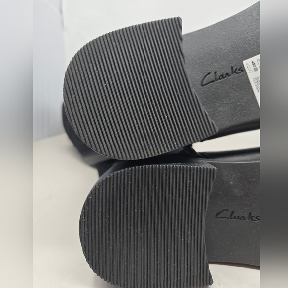 Clarks Expandable Calf Womens Riding Boots Sz 9M & 10M Maye Carly Black Leather - Picture 12 of 16